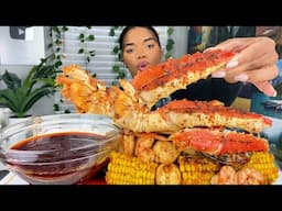 KING CRAB SEAFOOD BOIL MUKBANG | SEAFOOD BOIL MUKBANG| KING CRAB | SPICY BUTTER SAUCE