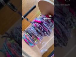 Spinning yarn scraps back into yarn! Recycle upcycle fiber arts