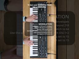 Tips for doing the Oberheim thing on a SUMMIT & PEAK