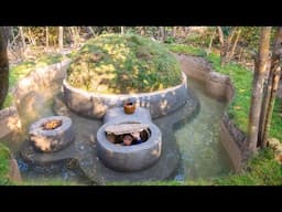 Amazing Girl Building Underground Dome House