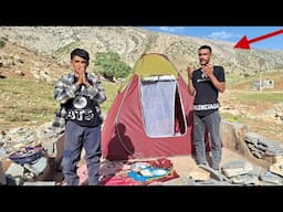 "Purchasing a tent by the cameraman; Pejman's immense happiness from the unexpected gift"