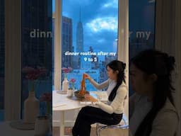 Dinner routine aftter my 9 to 5! #nycvlog #eveningroutine #dinnerideas #buldak