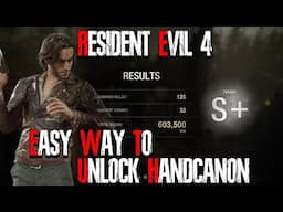 RESIDENT EVIL 4 REMAKE: Easy way to unlock Hand Cannon with x3 S Ranks in The Mercenaries.
