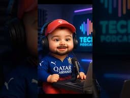 Baby Kohli Doing a Podcast? I Made It Real 😄🔥 #aivideogenerator #youtuberewind #babypodcast