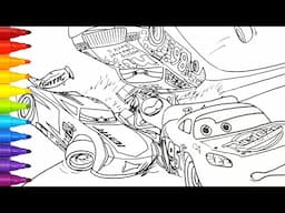 Compilation Part 2/3 🚗 Lightning McQueen Near Miss 🎨 CARS 1 - 4 Drawing & Coloring | Tim Tim TV