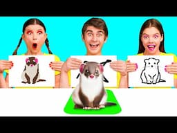 Who Draws it Better Take The Prize | Parenting Hacks by AZaZa Challenge