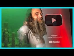100,000 Subscriber Silver Button & Lake Michigan Stonehenge