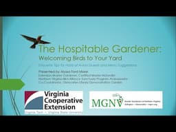 The Hospitable Gardener: Welcoming Birds to Your Garden, 2025
