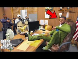 Franklin The Prime Minister VS Army and Police in GTA 5 | SHINCHAN and CHOP