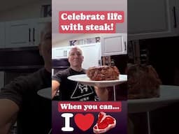 After a week of chuck roast & ground chuck, we’re celebrating today with NY Strip!