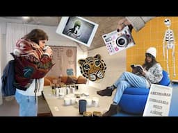 Cozy Studio Days ❋ Fall Artist Vlog 🍂༄ Life as an Illustrator, Halloween, books, coffee, thrifting