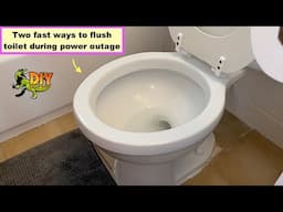 Two easy ways to flush toilet during power outage