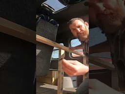 Fixed camper bed, campervan conversion. Pallet wood bed. #vanlife #campervan