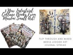 3 New Industrial Collage books from maremi Small Art! #maremicollagebooks #ledgerjournal