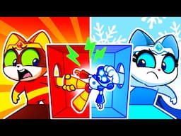 Hot VS Cold Challenge for Kids | Opposites Day | Family Time Stories for Toddlers | Purr-Purr