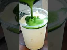 Mango Matcha Milkshake #summerdrink #mangomatcha