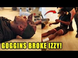 Israel Adesanya COLLAPSES in training session with David Goggins