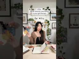 POV: Art journaling + Music is My Girl Therapy | Dreamy Studio Vibes 🌷 #shorts