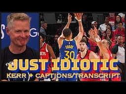 KERR on Steph Curry hit after release: “idiotic we allow this”; “tough to gauge” Jimmy Butler injury