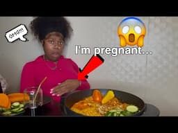 Spicy Noodle Mukbang~ am I pregnant| UPDATE