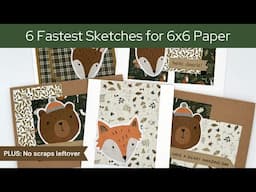 6 Fast Sketches to Use Up 6x6 Patterned Paper