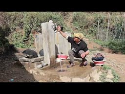 Organic village life || Washing clothes in the village
