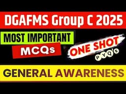 🚨 General Awareness! DGAFMS previous year question 2025 | DGAFMS solved previous year question pyq 🎉