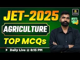 JET Exam 2025 | Agriculture Imp MCQs #18 | Utkarsh Agriculture Classes | Gyarsi Lal Sir