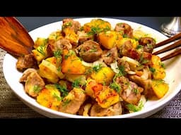 Das leckerste Fleisch mit Kartoffeln in der Pfanne! Das beste Gericht für den Feiertag!