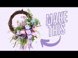 DIY Lavender Grapevine Wreath For Spring & Summer | Lavender Transitional Grapevine Wreath