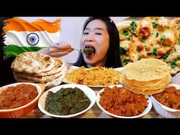 The Most Satisfying Indian Food Mukbang! Vindaloo, Saag, Chicken Curry, Biryani & Naan - ASMR