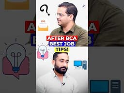 💥Best BCA Jobs Tips✅ After BCA Job Opportunities🤩 Best BCA Skills! #shorts #bcacourse #bcajobs#viral