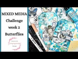 Mixed media challenge week 2 Butterflies