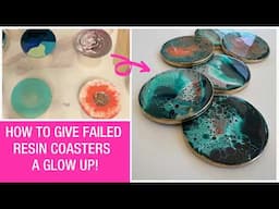 How to Upcycle Failed Resin Coaster | An Easy Rescue Technique for Beautiful Results