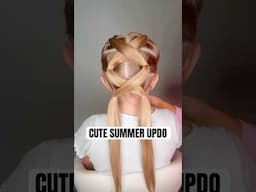 CUTE SUMMER UPDO | Audrey and Victoria #hairstyle PRODUCTS USED IN DESCRIPTION BELOW ⬇️