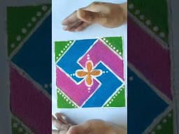 गुडिपाडव्याला गुढी समोर काढायला बनवा बनवा ठिपक्यांची सुंदर रेडीमेड रांगोळी | Ready Rangoli #shorts