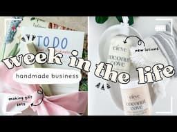 Week in the Life of a Handmade Business Owner | making products, chatting + labeling new lotion!