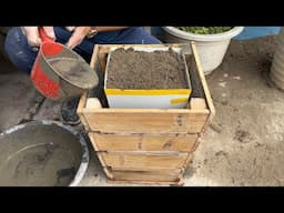 Amazing ideas from Cement and Recycled Wood, DIY Flower Pots At Home