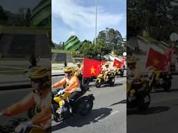 Vietnamese Motorcycle Caravan Drives Through Da Lat🇻🇳 #motorcycle #caravan #dalat #vietnamese
