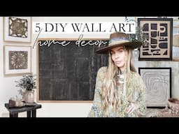 5 DIY High End Wall Art Dupes - On a Budget - Home Decor