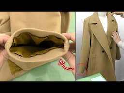 Sewing Coat Sleeves 🧵✂ Easy Step-by-Step Tutorial