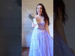 making a gown inspired by my fav Dove scent🤍💜🫧 #dovepartner #fashiondesigner #sewing #dress