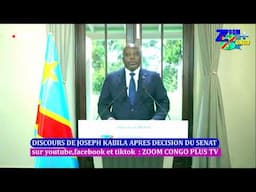 DISCOURS DE JOSEPH KABILA APRES DECISION DU SENAT LE 23.05.2025