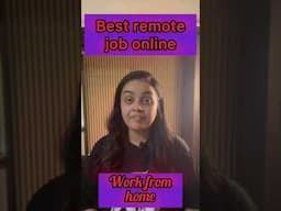 WORK FROM HOME JOBS 2025 | Jobs at home | Freshers Apply | Remote jobs