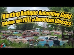 Hunting Antique Automotive GOLD Kansas Salvage Yard FULL of Complete American Classic Cars