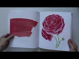 Book flip through: Everyday Watercolor Flowers (Jenna Rainey)