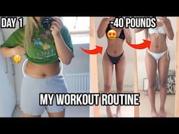 HOW I LOST 40 pounds in 2 months - A full week of workouts