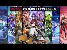 C6 Shikanoin Heizou vs 9 Weekly Bosses Without Food Buff | Genshin Impact