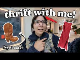 Thrift With Me! | I found vintage Frye boots!! 👢
