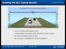 FM 551 from SH 276 to SH 66 in Rockwall County.